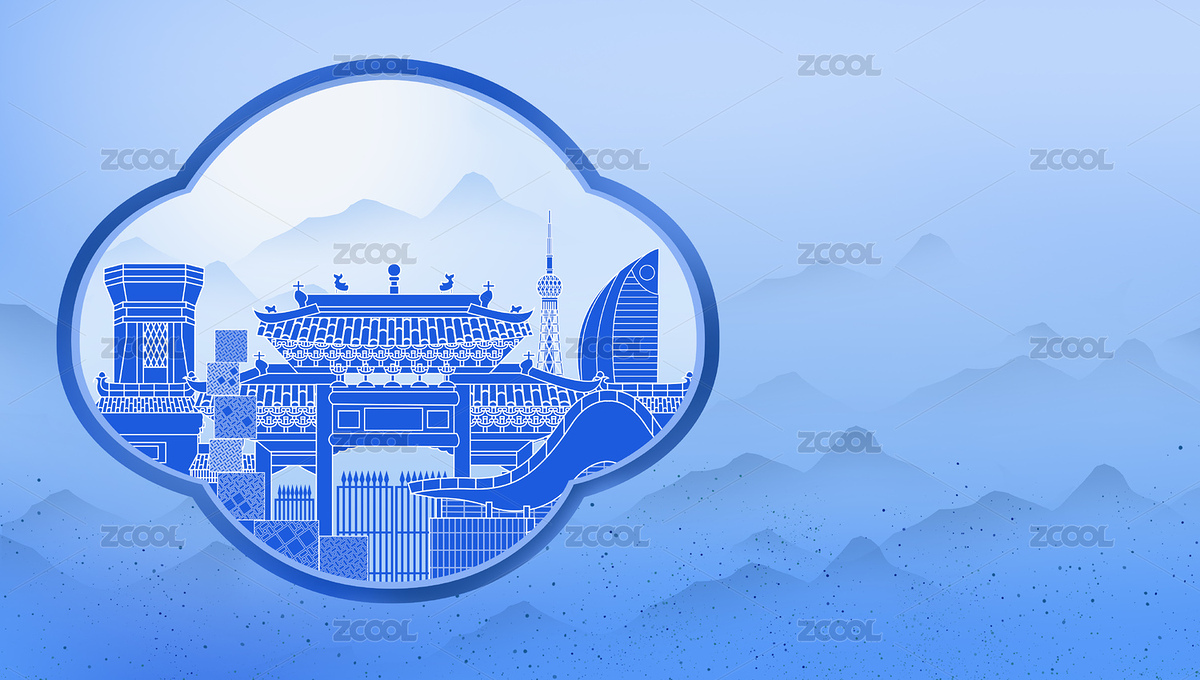 中國(guó)佛山藍(lán)色青花瓷古典山水畫淡雅山峰窗戶（主預(yù)覽-12168503） - 未分類 - 站酷設(shè)計(jì)師果粒Life原創(chuàng)素材 - 站酷ZCOOL