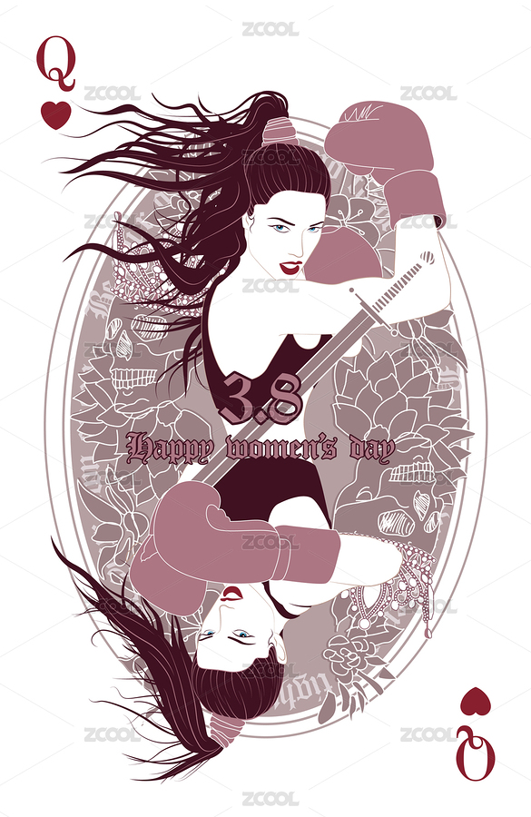 复古风格性感的拳击女性插画（主预览-4860662） - 未分类 - 站酷设计师AnnanStuDio原创素材 - 站酷ZCOOL