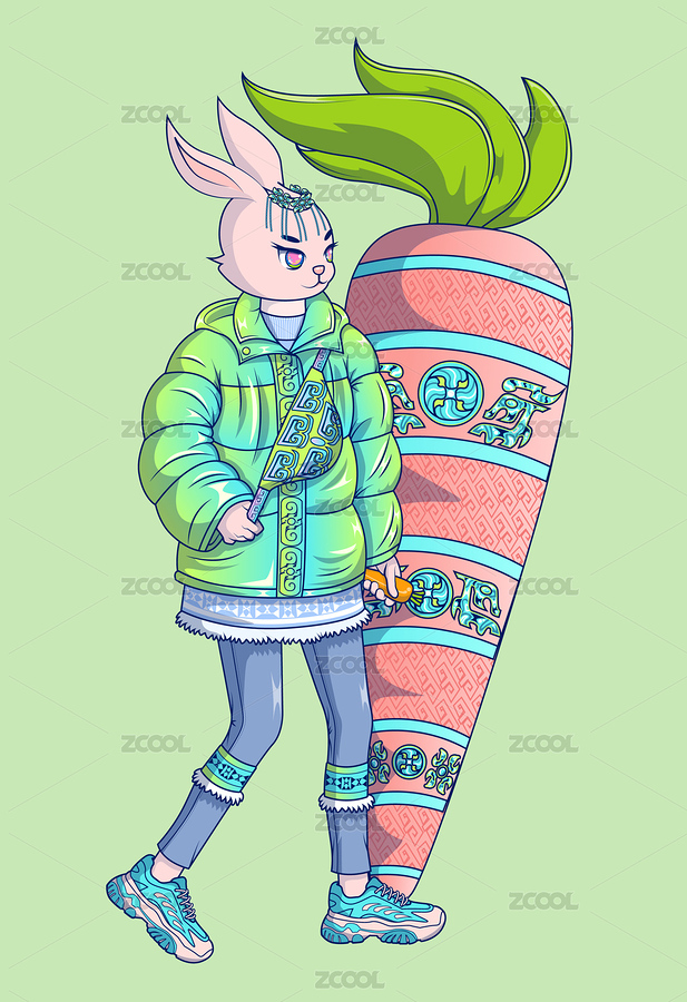 潮流插畫兔子（主預(yù)覽-8031864） - 未分類 - 站酷設(shè)計(jì)師耳東CYJ原創(chuàng)素材 - 站酷ZCOOL