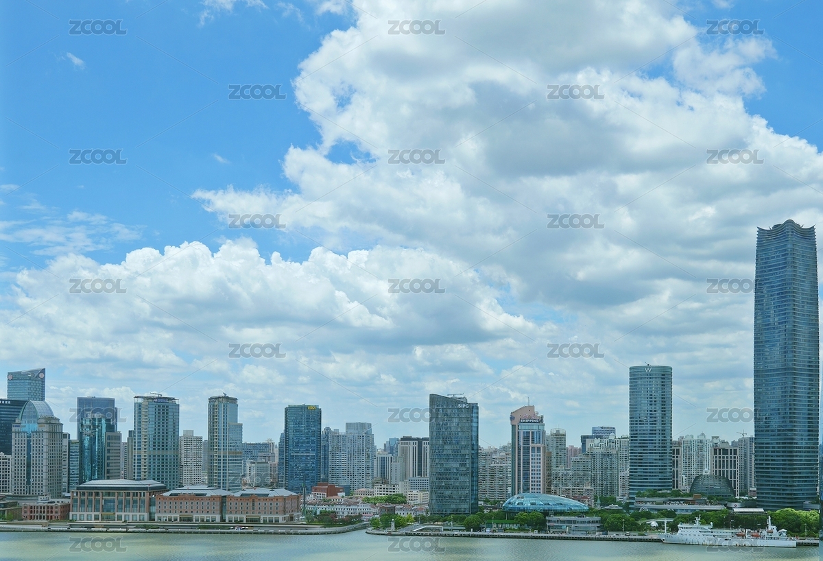 藍(lán)天白云下 高視角 從陸家嘴看北外灘（主預(yù)覽-12091041） - 未分類 - 站酷設(shè)計師ZZIjpC7sob原創(chuàng)素材 - 站酷ZCOOL
