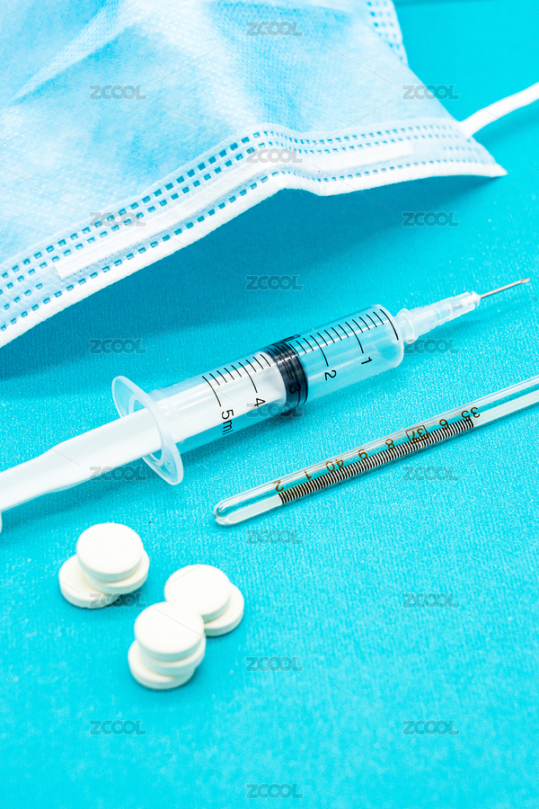 蓝色背景下的各种医疗器械用品（主预览-5386294） - 未分类 - 站酷设计师AdolescentChat原创素材 - 站酷ZCOOL