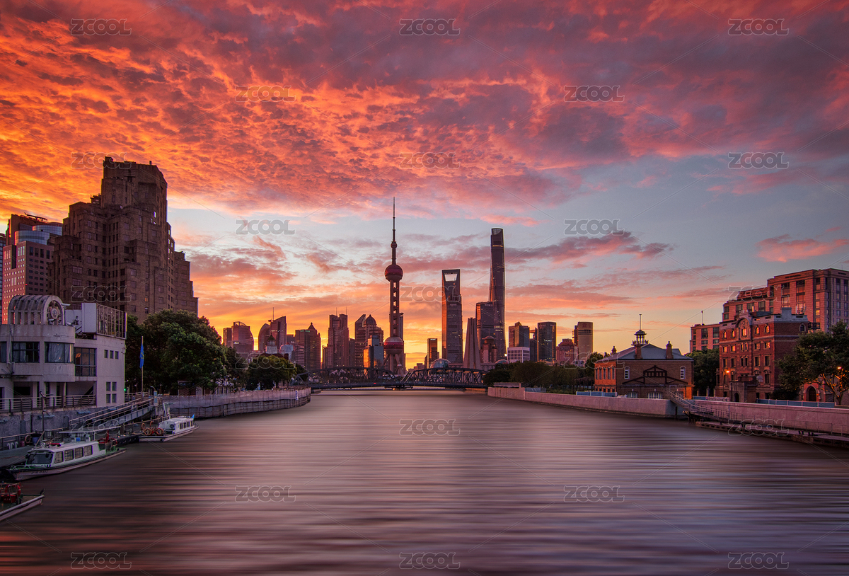 上海外滩朝霞满天的清晨日出（主预览-1696580） - 未分类 - 站酷设计师UrsEric原创素材 - 站酷ZCOOL