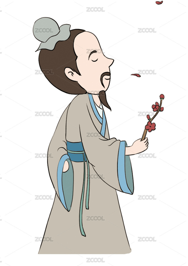 手绘卡通古代诗人（主预览-7115017） - 未分类 - 站酷设计师碎金绿沙原创素材 - 站酷ZCOOL