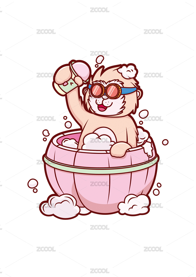 猴子洗澡（主預(yù)覽-1819323） - 未分類 - 站酷設(shè)計師lierailisi原創(chuàng)素材 - 站酷ZCOOL