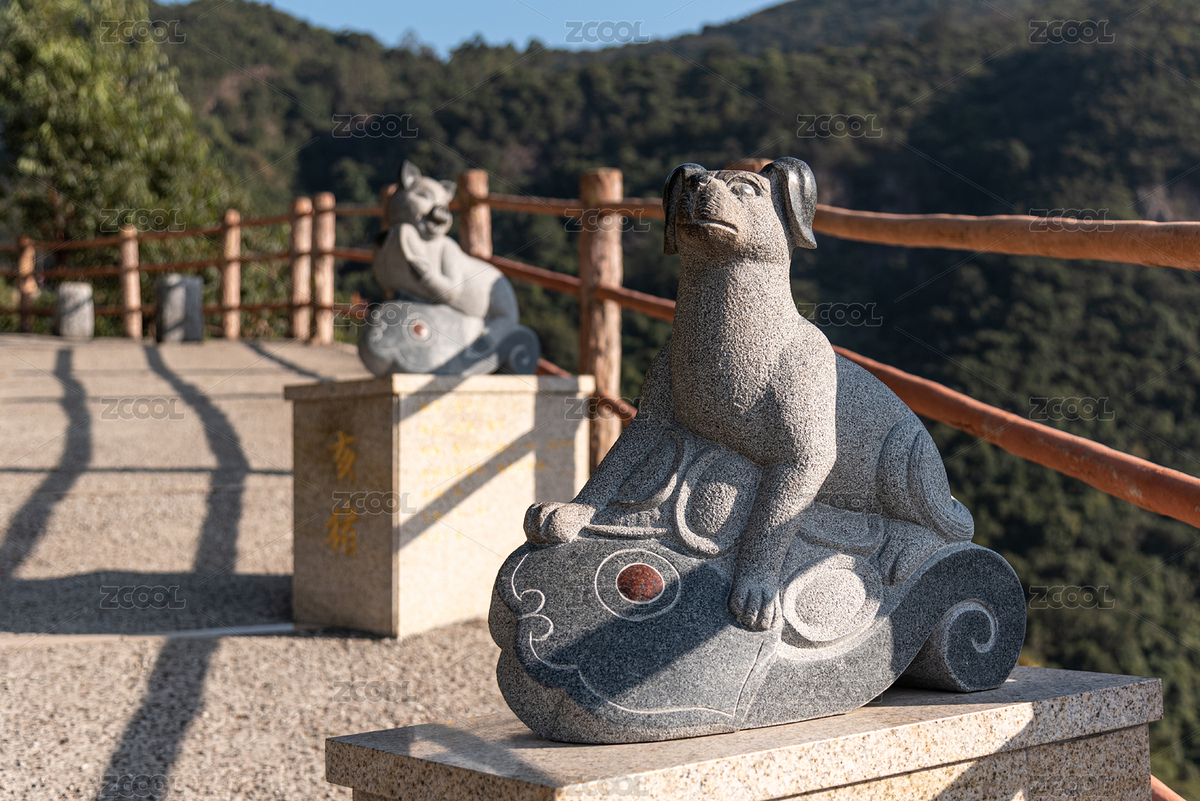 廣東觀音山森林公園十二生肖雕塑狗年石像（主預覽-8445497） - 未分類 - 站酷設計師小幽創(chuàng)意原創(chuàng)素材 - 站酷ZCOOL