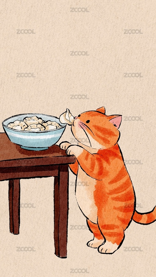 胖橘冬至偷吃餃子（主預(yù)覽-12489913） - 未分類 - 站酷設(shè)計(jì)師居居JHY原創(chuàng)素材 - 站酷ZCOOL