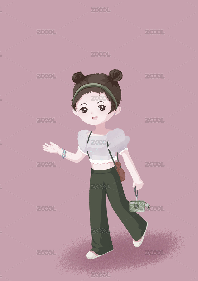 邀請手勢的女孩（主預(yù)覽-1748021） - 未分類 - 站酷設(shè)計師畫師彼岸原創(chuàng)素材 - 站酷ZCOOL