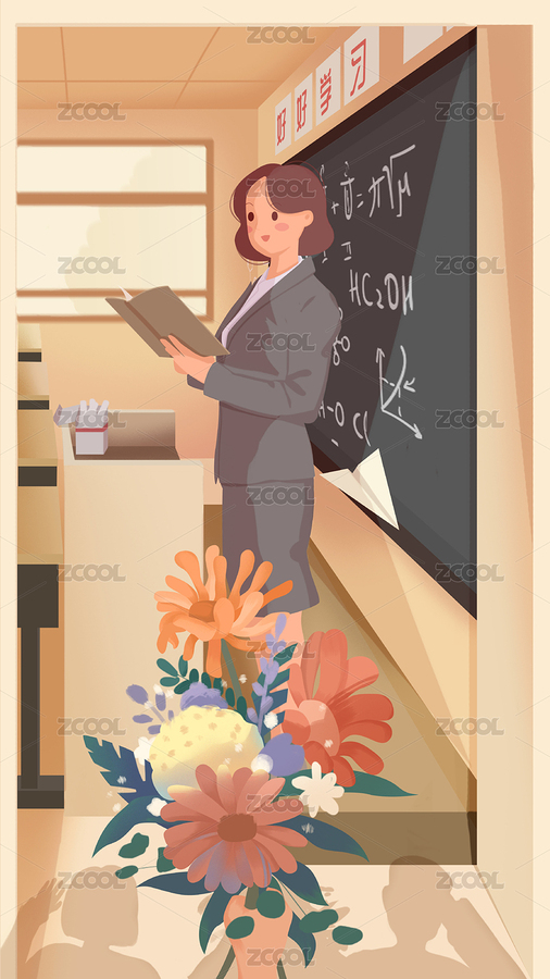 教師節(jié)獻(xiàn)花（主預(yù)覽-7629722） - 未分類 - 站酷設(shè)計(jì)師zhongxiaerba原創(chuàng)素材 - 站酷ZCOOL