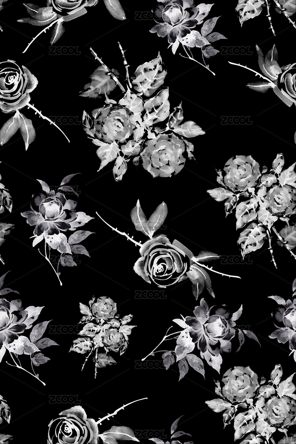 復(fù)古混合模式設(shè)計四方連續(xù)圖案背景深色系 服裝圖案設(shè)計（主預(yù)覽-4913937） - 未分類 - 站酷設(shè)計師屈子琳vlin原創(chuàng)素材 - 站酷ZCOOL