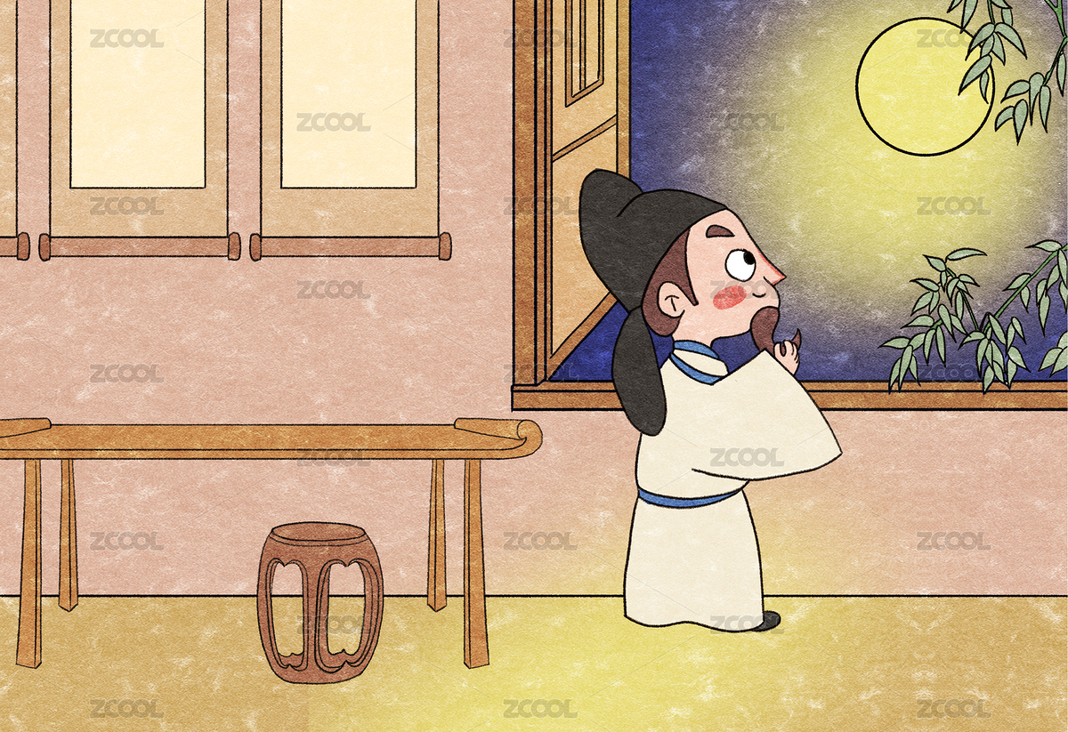 靜夜思李白（主預(yù)覽-5390096） - 未分類 - 站酷設(shè)計(jì)師C娃加油原創(chuàng)素材 - 站酷ZCOOL