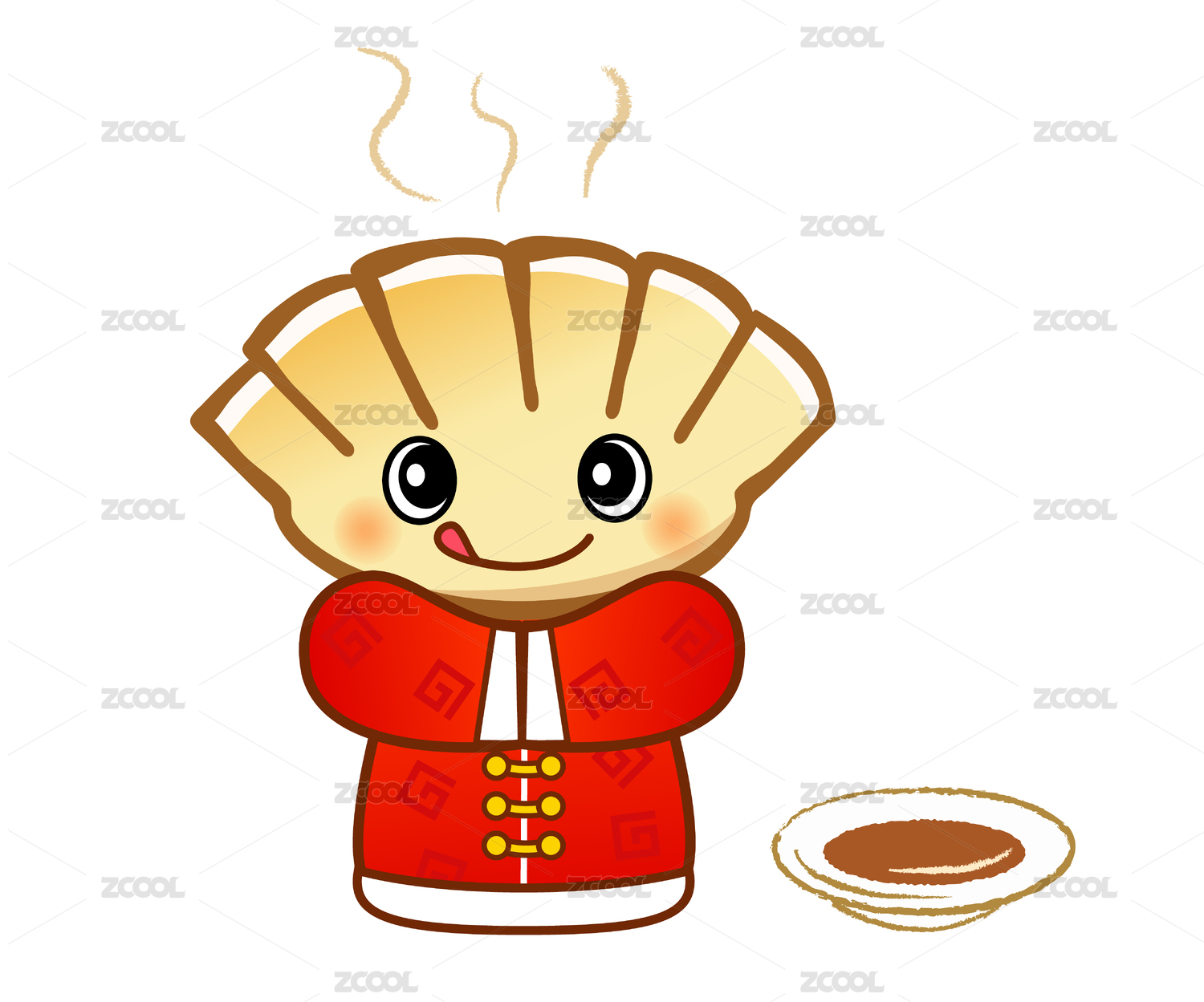 非常可爱卡通饺子先生