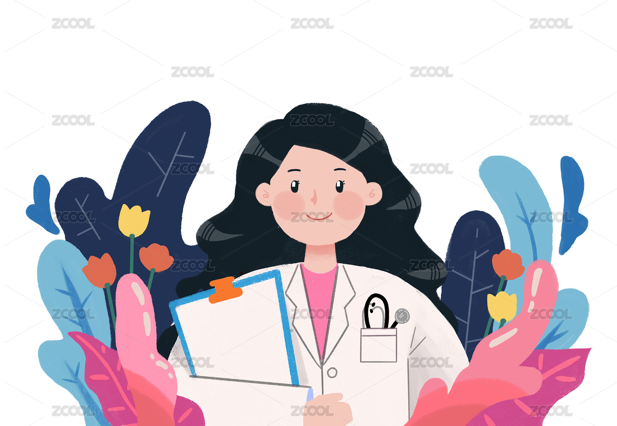 粉色卡通手繪醫(yī)生研究肺炎病毒插畫(huà)單體元素（主預(yù)覽-2214956） - 未分類(lèi) - 站酷設(shè)計(jì)師初舞月白原創(chuàng)素材 - 站酷ZCOOL