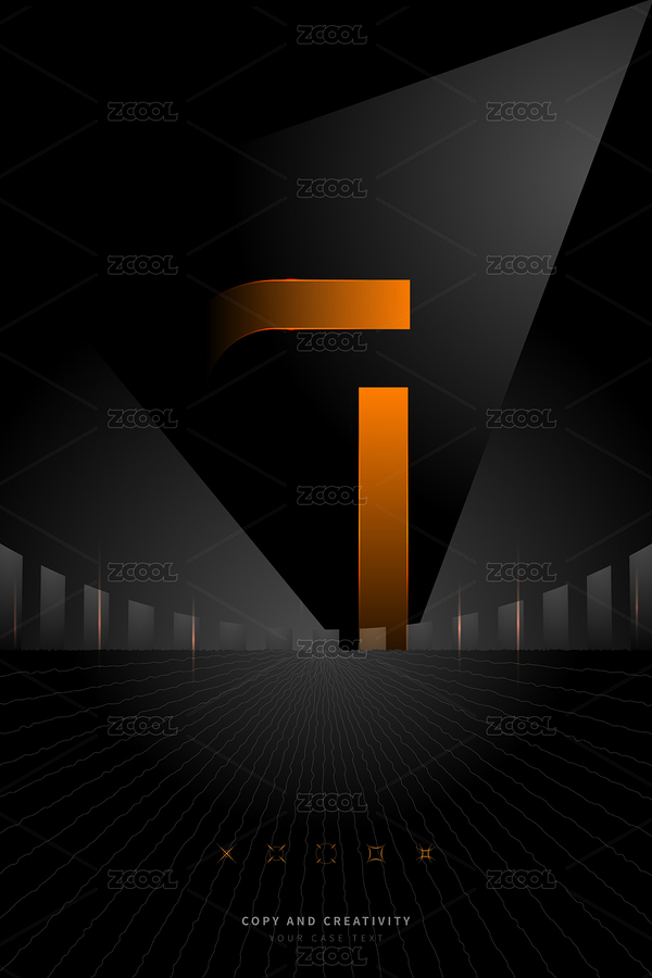 黑色背景抽象大氣風格橙色數(shù)字7創(chuàng)意海報（主預覽-8282702） - 未分類 - 站酷設計師庚承GRECHENG原創(chuàng)素材 - 站酷ZCOOL