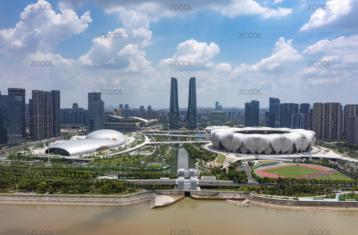 中國浙江杭州奧體中心杭州之門航拍（主預(yù)覽-8623417） - 未分類 - 站酷設(shè)計師放羊君原創(chuàng)素材 - 站酷ZCOOL