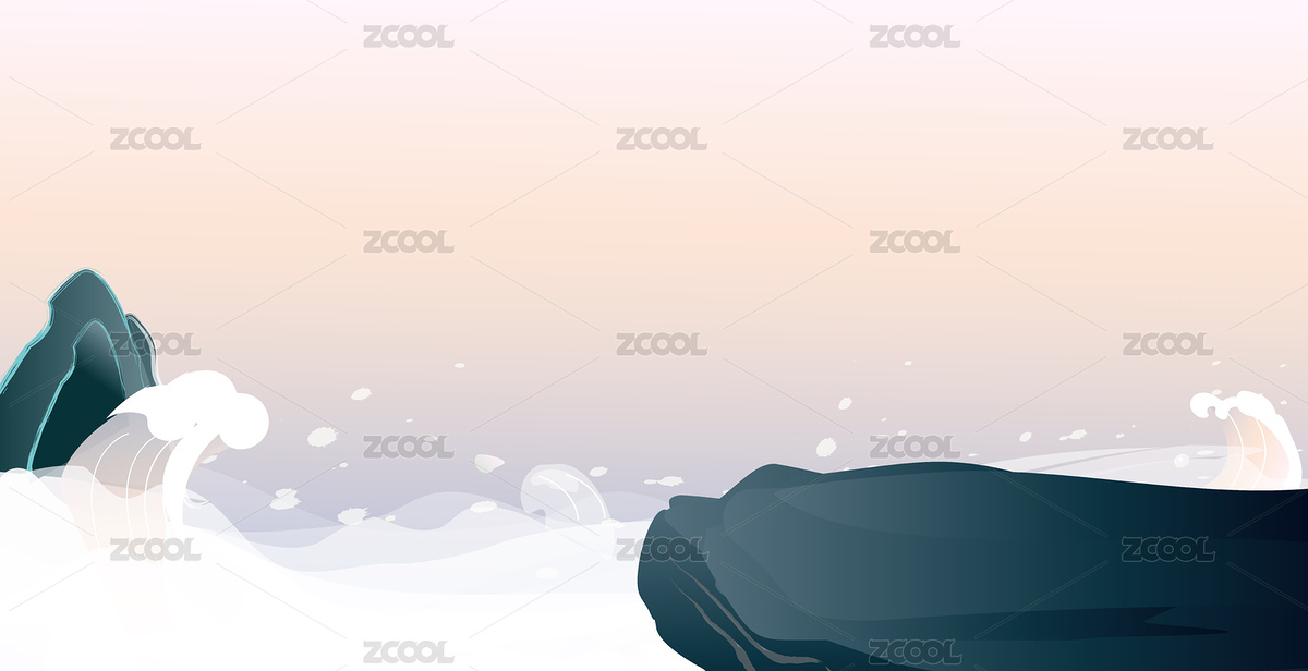 卡通風格海邊陡峭巖石東海碣石驚濤江水（主預覽-4750733） - 未分類 - 站酷設計師無邊苦海原創(chuàng)素材 - 站酷ZCOOL
