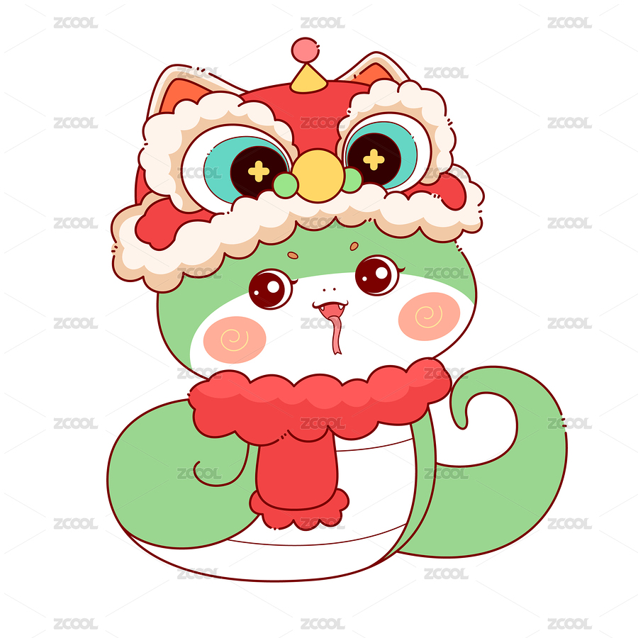 蛇年可爱卡通蛇吉祥物（主预览-4581120） - 未分类 - 站酷设计师H又又原创素材 - 站酷ZCOOL