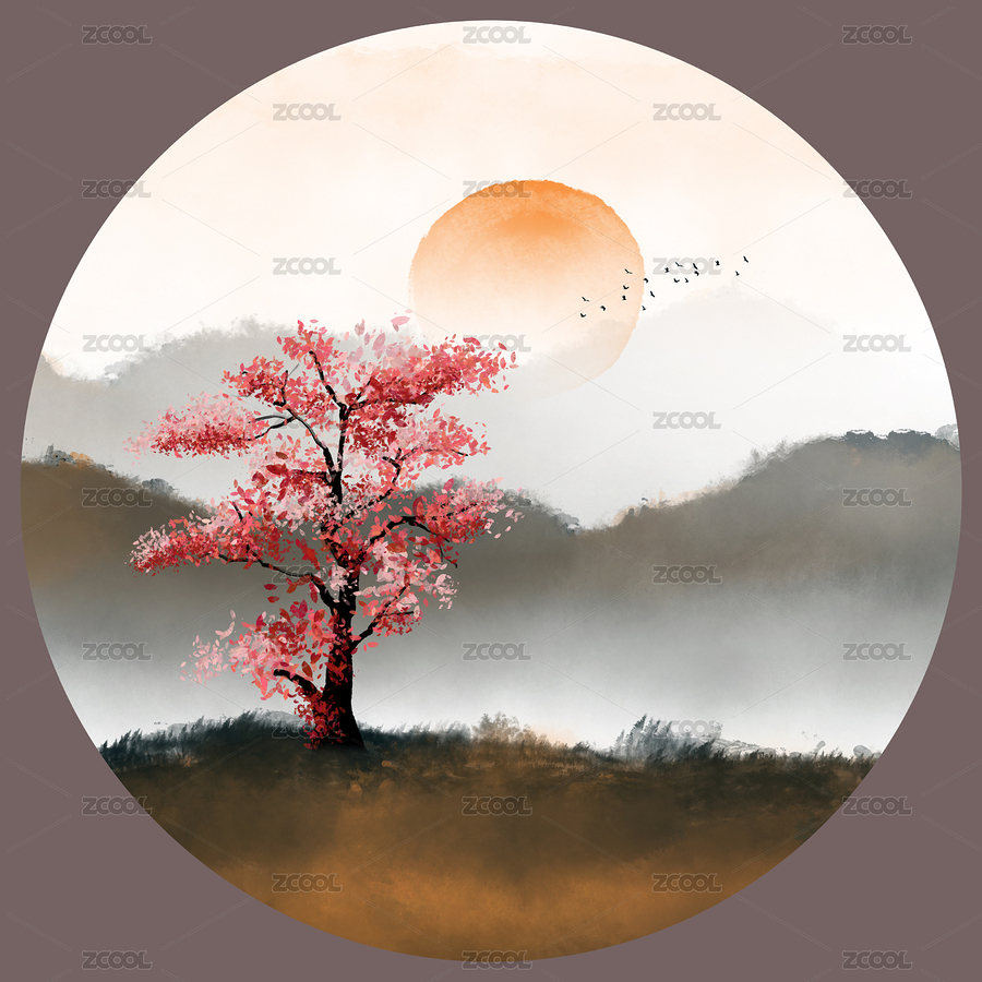 新中式水墨裝飾畫(huà)（主預(yù)覽-8111979） - 未分類 - 站酷設(shè)計(jì)師秋禪境原創(chuàng)素材 - 站酷ZCOOL