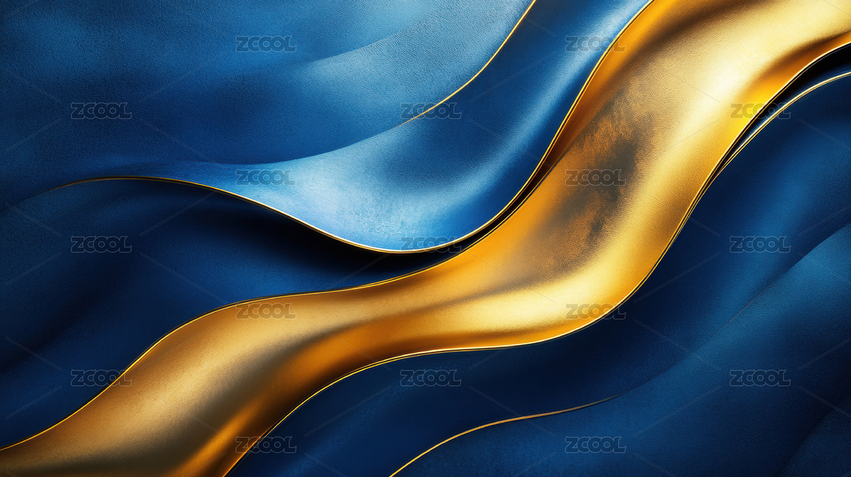 奢華藍金絲帶紋理背景（主預覽-8293989） - 未分類 - 站酷設(shè)計師Rimage原創(chuàng)素材 - 站酷ZCOOL