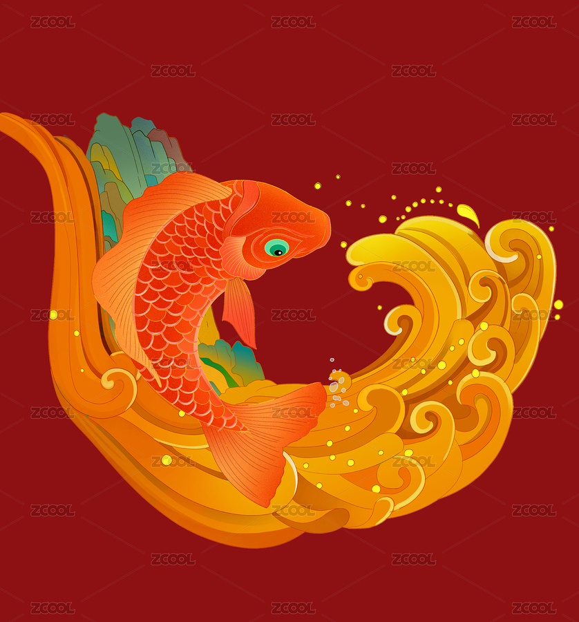 鱼跃龙门（主预览-7285365） - 未分类 - 站酷设计师越过山川原创素材 - 站酷ZCOOL