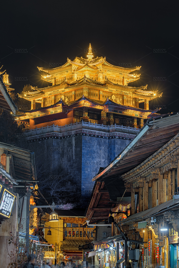 香格里拉獨(dú)克宗古城夜景（主預(yù)覽-9393238） - 未分類 - 站酷設(shè)計(jì)師涼風(fēng)吹撫原創(chuàng)素材 - 站酷ZCOOL