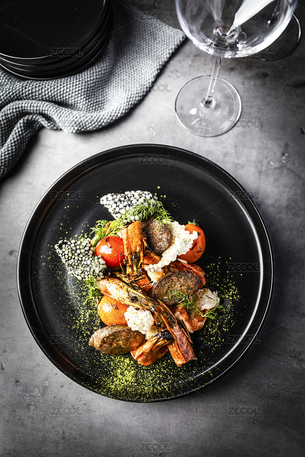 炙烤海蝦配西班牙臘腸（主預(yù)覽-6419857） - 未分類 - 站酷設(shè)計(jì)師蕾拉REIRA原創(chuàng)素材 - 站酷ZCOOL
