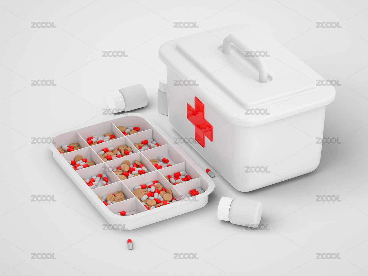醫(yī)藥箱散落的藥瓶藥片（主預覽-7656699） - 未分類 - 站酷設計師墨藝GD原創(chuàng)素材 - 站酷ZCOOL