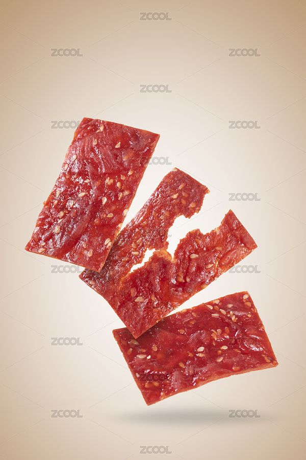 暖黃色背景上的紅色豬肉脯肉片（主預(yù)覽-467841） - 未分類 - 站酷設(shè)計(jì)師述照視覺原創(chuàng)素材 - 站酷ZCOOL