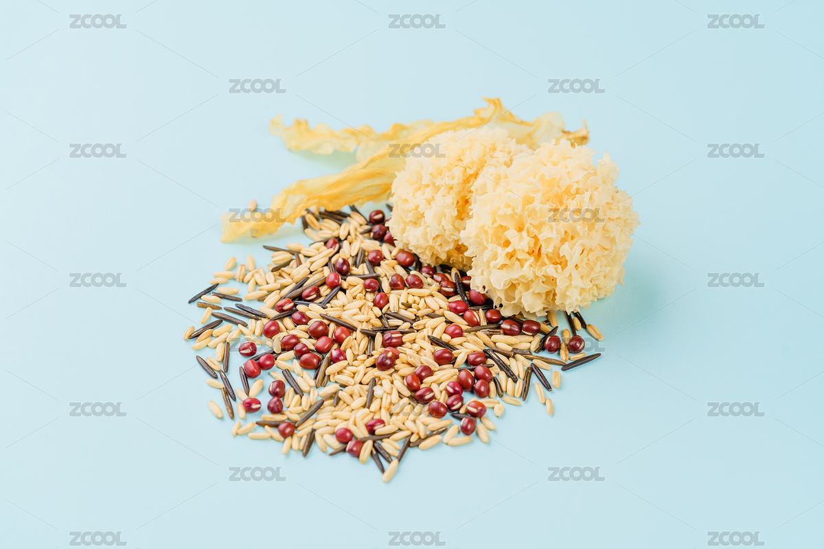 单色背景下的野米花胶羹和所需原料（主预览-8229503） - 未分类 - 站酷设计师陈锋尘原创素材 - 站酷ZCOOL