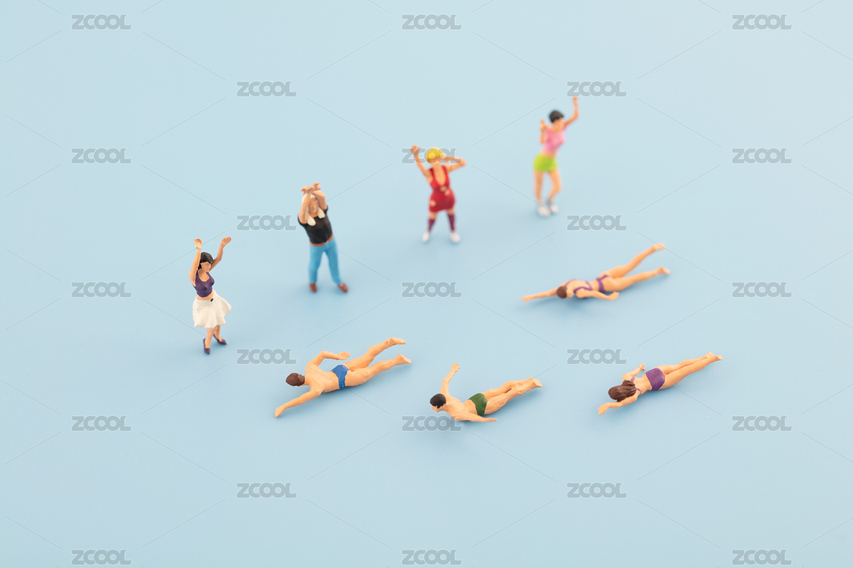 微縮攝影全民健身日游泳加油（主預(yù)覽-1524344） - 未分類 - 站酷設(shè)計(jì)師小羽怪原創(chuàng)素材 - 站酷ZCOOL