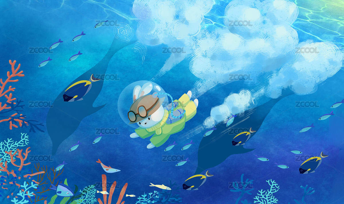 海洋潛水（主預(yù)覽-3856461） - 未分類 - 站酷設(shè)計師燈燈登原創(chuàng)素材 - 站酷ZCOOL