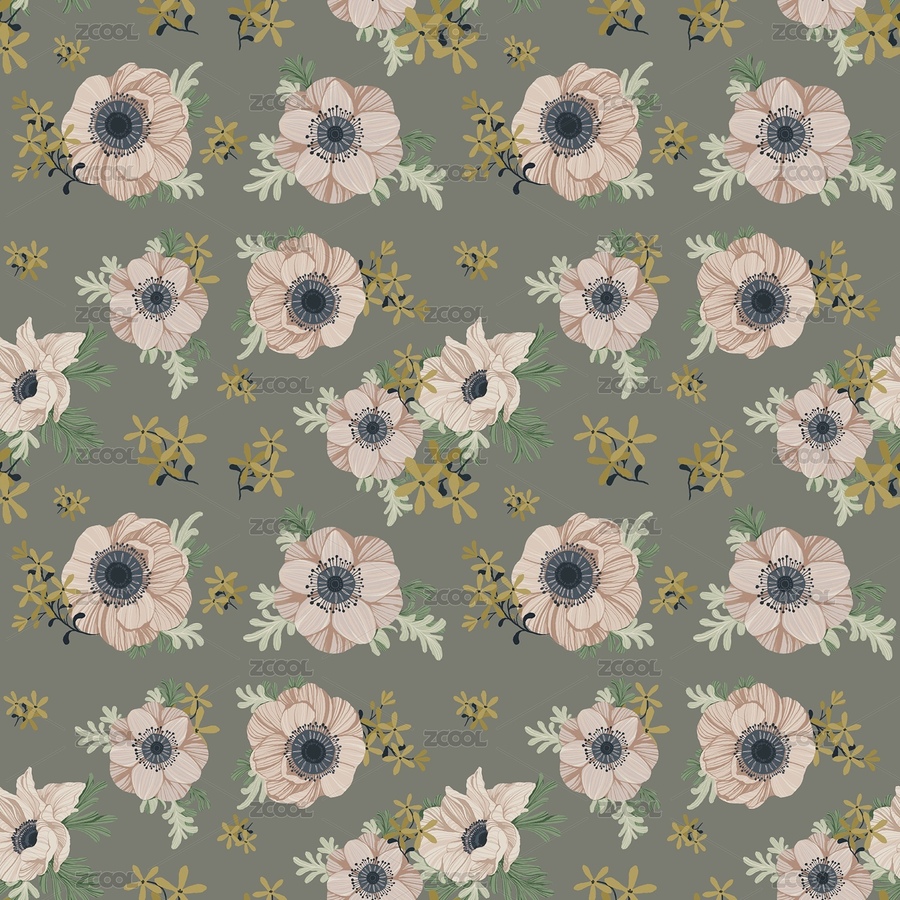 盛開的薔薇花卉組合家紡圖案（主預(yù)覽-2906595） - 未分類 - 站酷設(shè)計師CHA茶玖原創(chuàng)素材 - 站酷ZCOOL