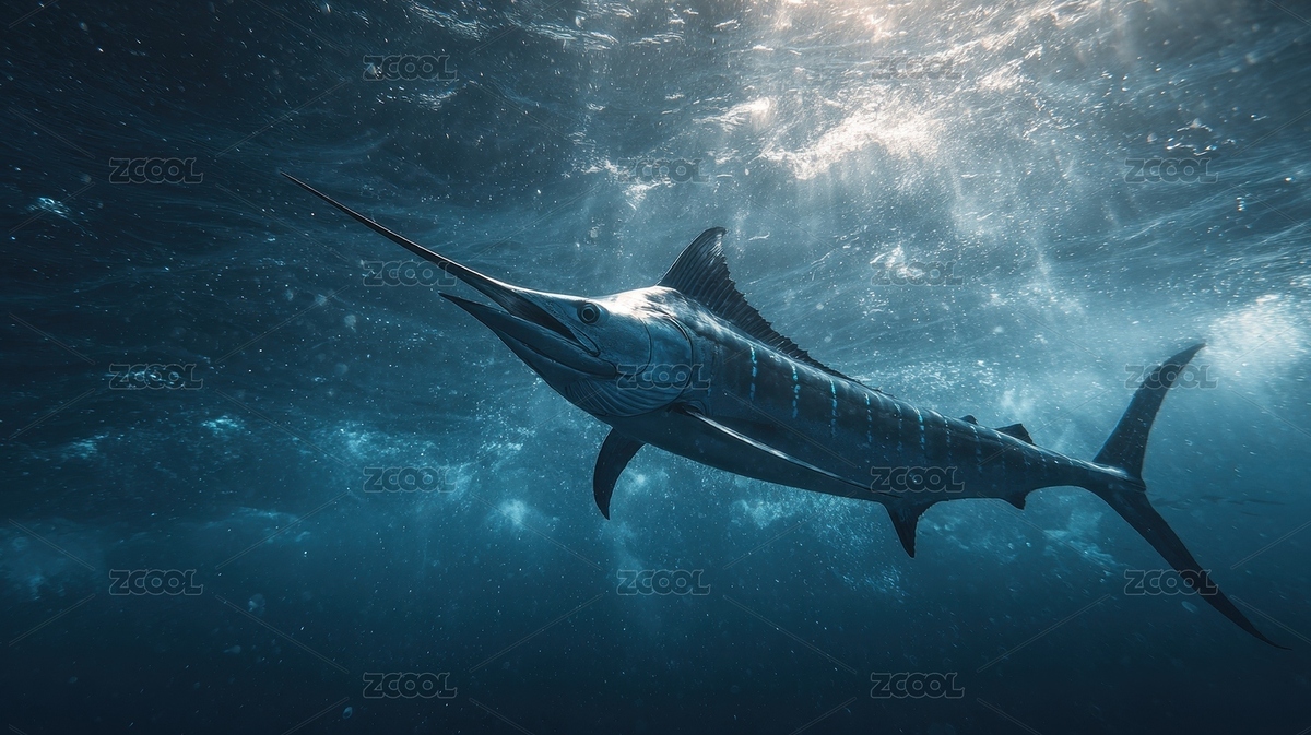 深海中游動(dòng)的劍魚（主預(yù)覽-11882964） - 未分類 - 站酷設(shè)計(jì)師HM未來設(shè)計(jì)原創(chuàng)素材 - 站酷ZCOOL