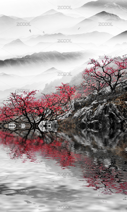 水墨山水（主预览-8210557） - 未分类 - 站酷设计师船舶FXcpu原创素材 - 站酷ZCOOL