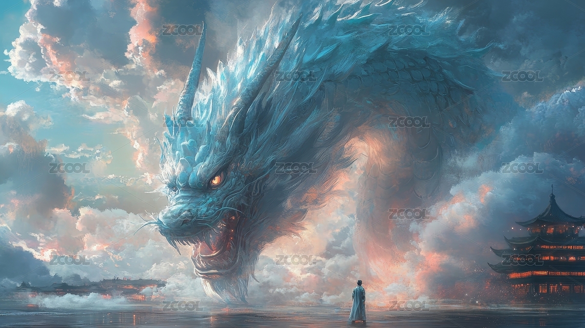 東方巨龍手繪插畫（主預(yù)覽-8336545） - 未分類 - 站酷設(shè)計(jì)師云眸視覺原創(chuàng)素材 - 站酷ZCOOL