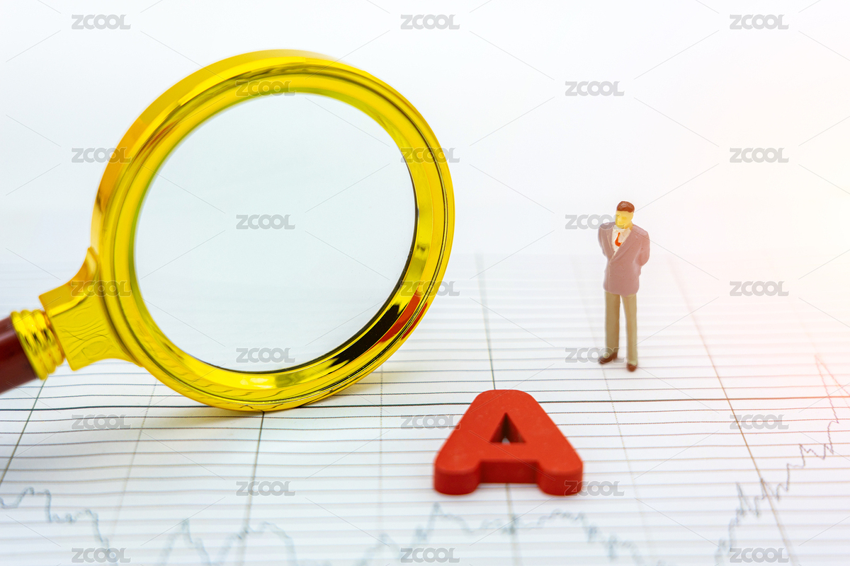 放大鏡觀(guān)察A股金融證券投資概念配圖（主預(yù)覽-1166433） - 未分類(lèi) - 站酷設(shè)計(jì)師AdolescentChat原創(chuàng)素材 - 站酷ZCOOL