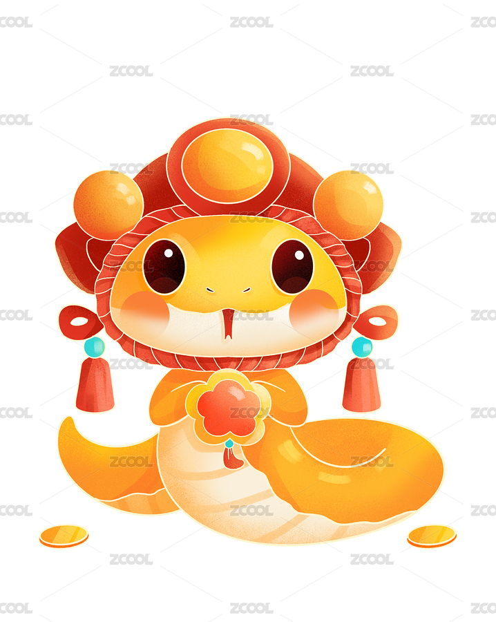 蛇年卡通形象插画设计（主预览-1019183） - 未分类 - 站酷设计师之一丶Design原创素材 - 站酷ZCOOL