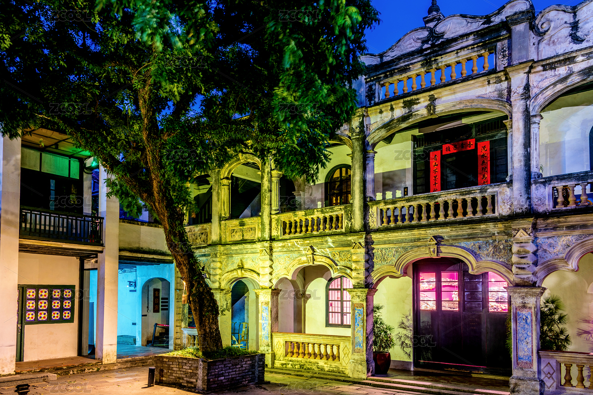 中國(guó)廣東佛山嶺南天地龍?zhí)猎?shī)社夜景（主預(yù)覽-7422820） - 未分類(lèi) - 站酷設(shè)計(jì)師健忘的行攝世界原創(chuàng)素材 - 站酷ZCOOL