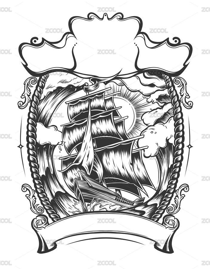 黃昏的船帆在海上航行（主預(yù)覽-2919602） - 未分類 - 站酷設(shè)計(jì)師白兜原創(chuàng)素材 - 站酷ZCOOL