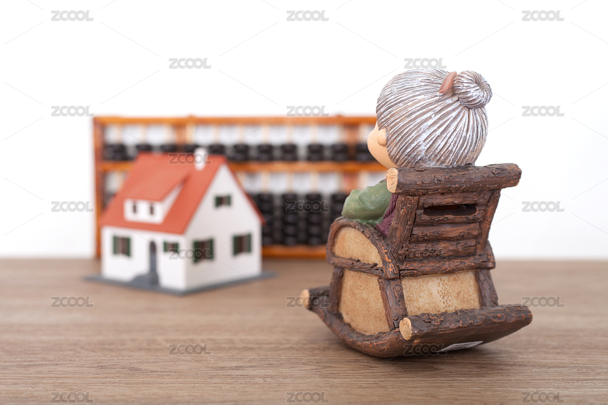 坐着摇椅的老奶奶看着远处的房子模型和算珠工具（主预览-6927970） - 未分类 - 站酷设计师小羽怪原创素材 - 站酷ZCOOL