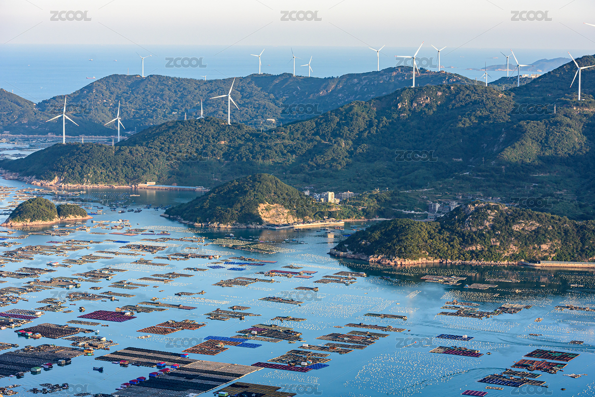 福州奇達(dá)村海上養(yǎng)殖場和風(fēng)力發(fā)電機(jī)（主預(yù)覽-7864650） - 未分類 - 站酷設(shè)計師靜泉曼妙原創(chuàng)素材 - 站酷ZCOOL