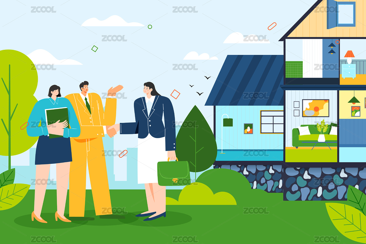 商务房地产矢量插画（主预览-3178691） - 未分类 - 站酷设计师keeein原创素材 - 站酷ZCOOL