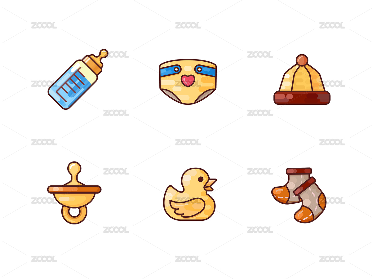 一些奶爸奶媽帶娃日常母嬰用品矢量圖標(biāo)設(shè)計(jì)（主預(yù)覽-4905874） - 未分類 - 站酷設(shè)計(jì)師zuo而不群原創(chuàng)素材 - 站酷ZCOOL