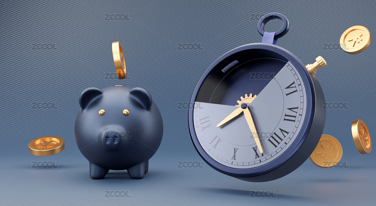 黑色鏤空的計時理財定投時鐘與存錢儲蓄罐（主預覽-3221837） - 未分類 - 站酷設計師imve原創(chuàng)素材 - 站酷ZCOOL
