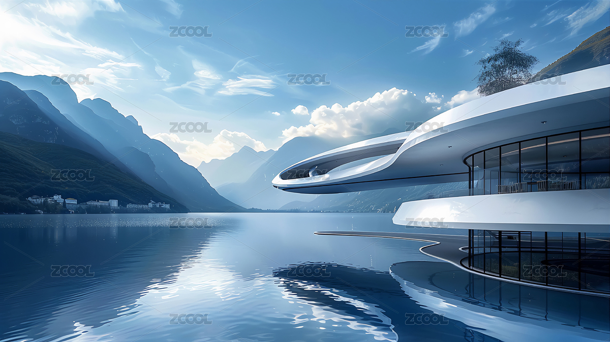 高端山居度假別墅酒店建筑外觀（主預覽-884477） - 未分類 - 站酷設計師AIGC哲宸視覺原創(chuàng)素材 - 站酷ZCOOL