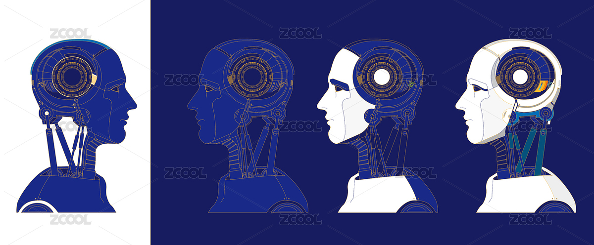 人工智能ai機(jī)器人側(cè)臉?biāo){圖矢量插畫設(shè)計(jì)素材（主預(yù)覽-1980082） - 未分類 - 站酷設(shè)計(jì)師NERO郭長庚原創(chuàng)素材 - 站酷ZCOOL