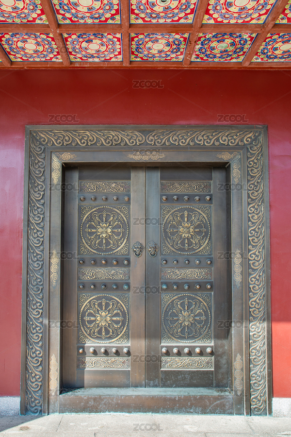 浙江紹興龍華寺莊嚴古樸的宮殿銅門（主預覽-11595791） - 未分類 - 站酷設計師漂泊的行攝之旅原創(chuàng)素材 - 站酷ZCOOL