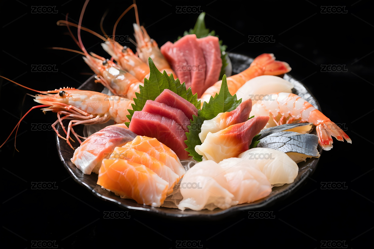海鮮刺身拼盤(pán)黑色背景（主預(yù)覽-10083867） - 未分類 - 站酷設(shè)計(jì)師壹棵樹(shù)原創(chuàng)素材 - 站酷ZCOOL