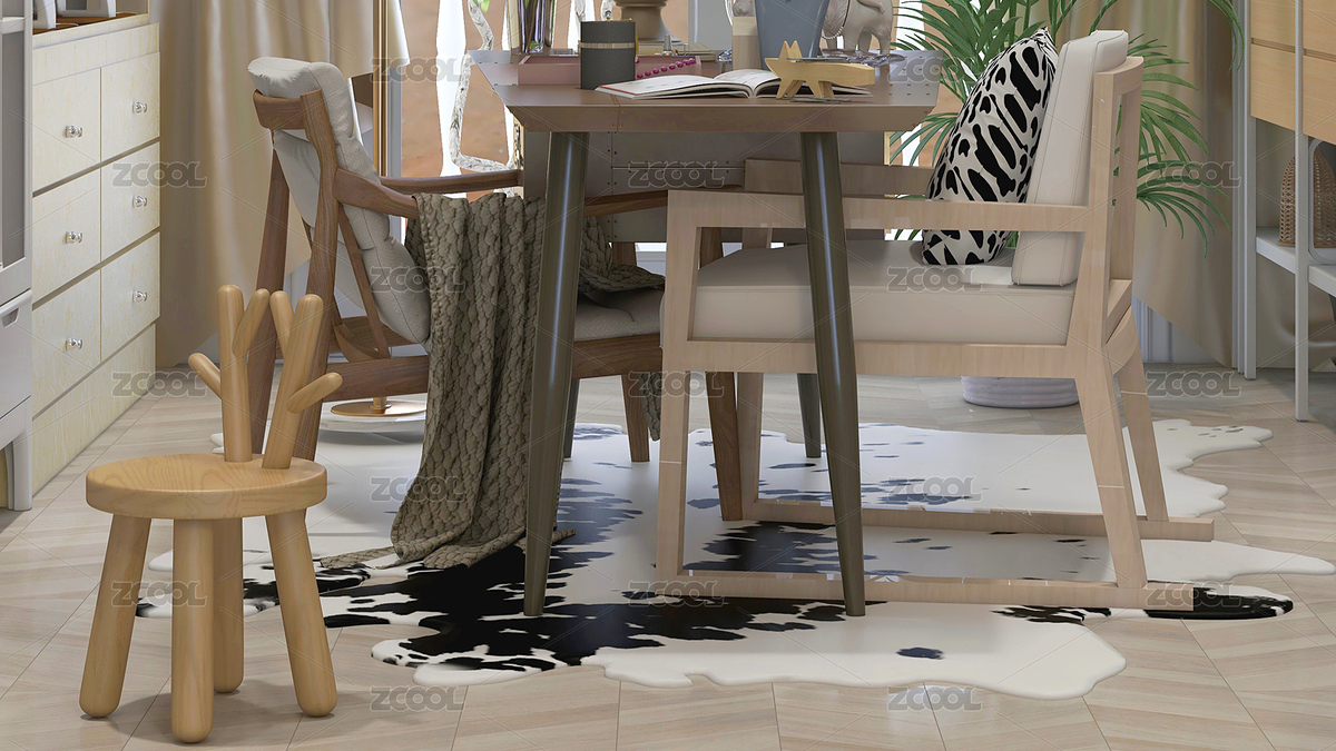 書房里的木質(zhì)家具小椅子書桌（主預(yù)覽-8504962） - 未分類 - 站酷設(shè)計(jì)師陸莎原創(chuàng)素材 - 站酷ZCOOL