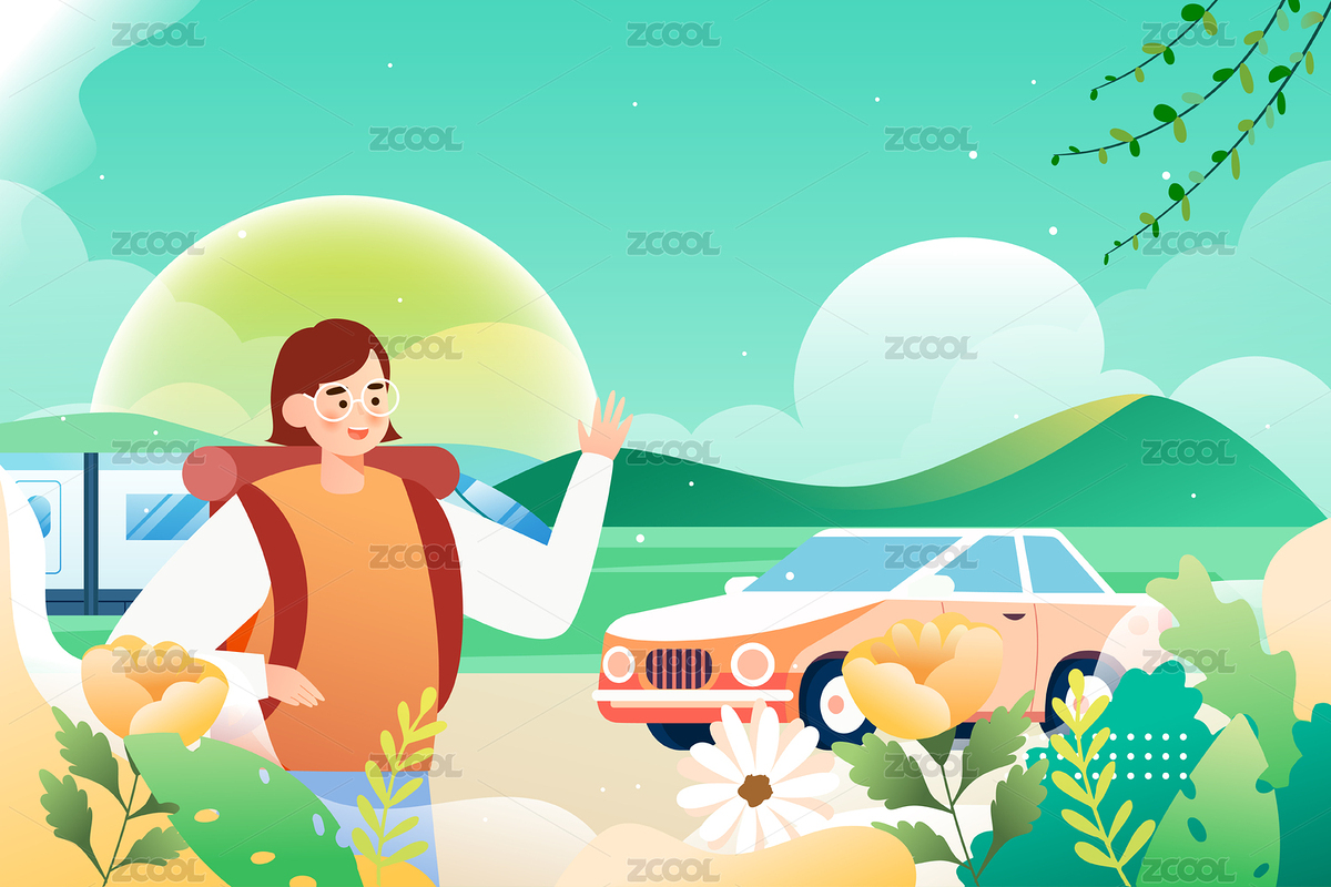 五一勞動(dòng)節(jié)小長假高鐵出行城市旅游度假插畫（主預(yù)覽-6244137） - 未分類 - 站酷設(shè)計(jì)師熊伍_原創(chuàng)素材 - 站酷ZCOOL
