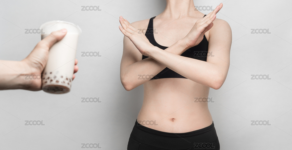 女性對著遞過來的奶茶做拒絕手勢（主預(yù)覽-6262052） - 未分類 - 站酷設(shè)計師Anciens原創(chuàng)素材 - 站酷ZCOOL